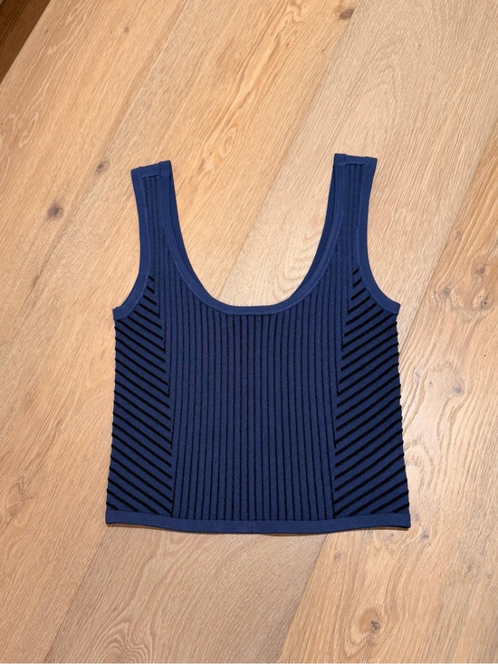 bebe Tops - Bebe Navy Ribbed Tank Top